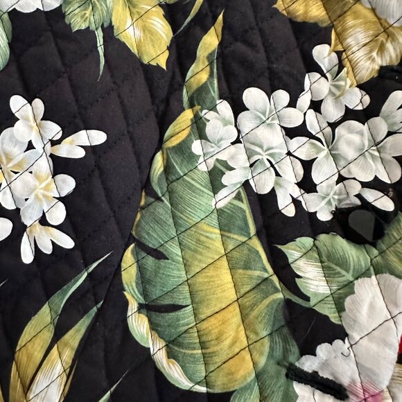 Handmade Quilted Floral Jacket Vera Bradley Style Print With Vibrant Colors & Bu - Picture 5 of 7
